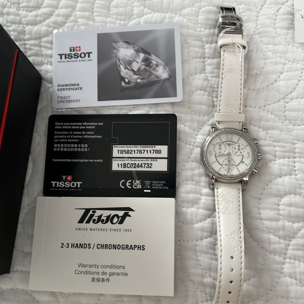 Tissot women’s dressport synthetic leather watch 35mm - Picture 12 of 16